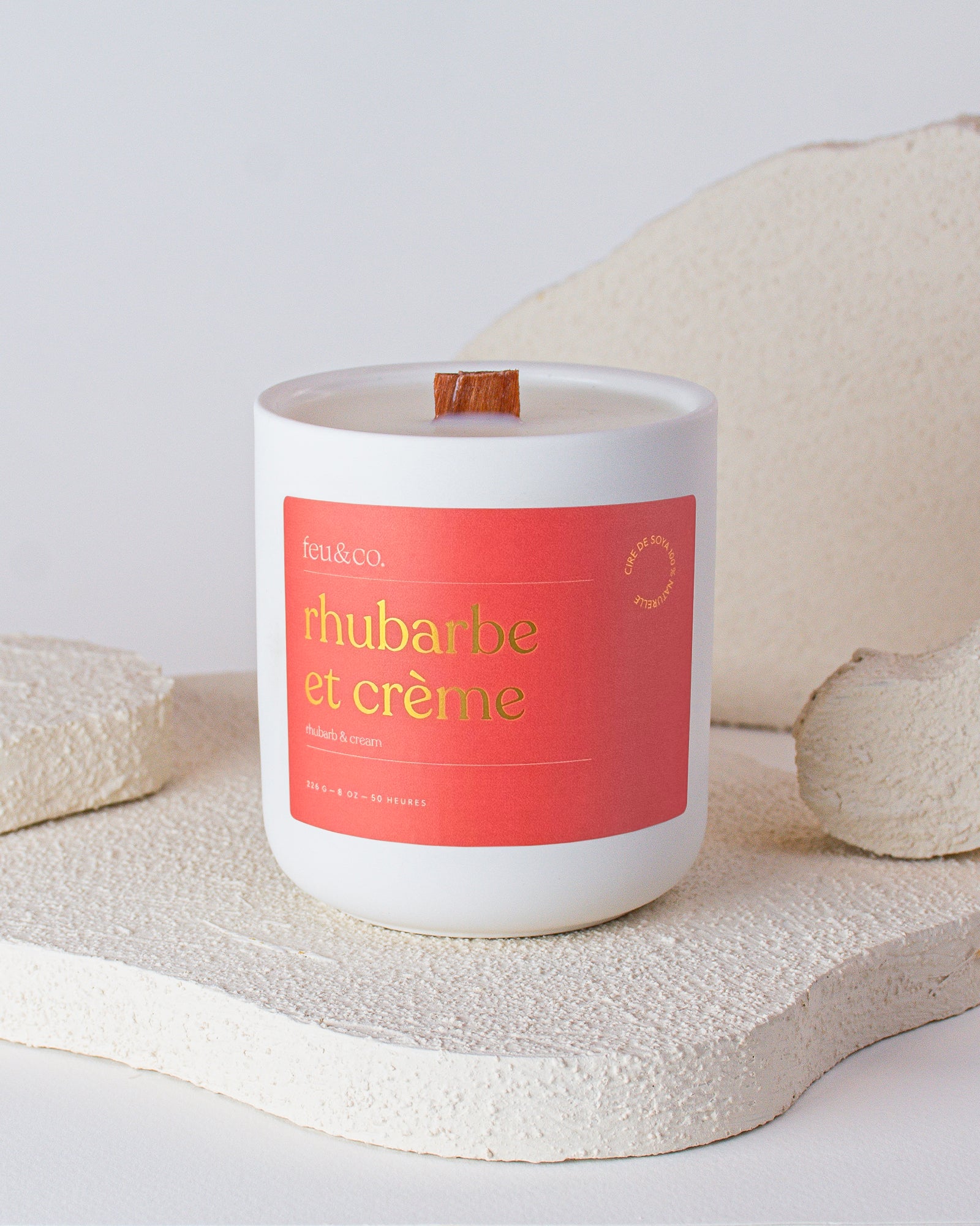 Bougie - Rhubarbe et crème