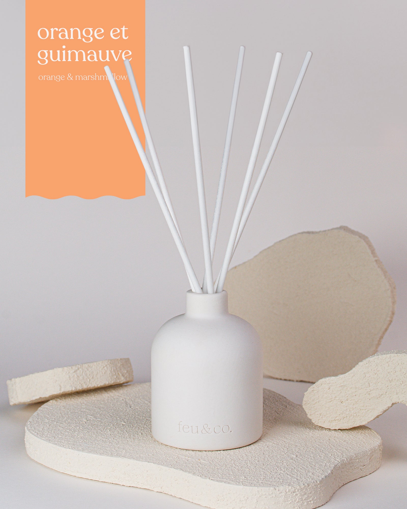 Diffuseur roseaux - Orange et guimauve