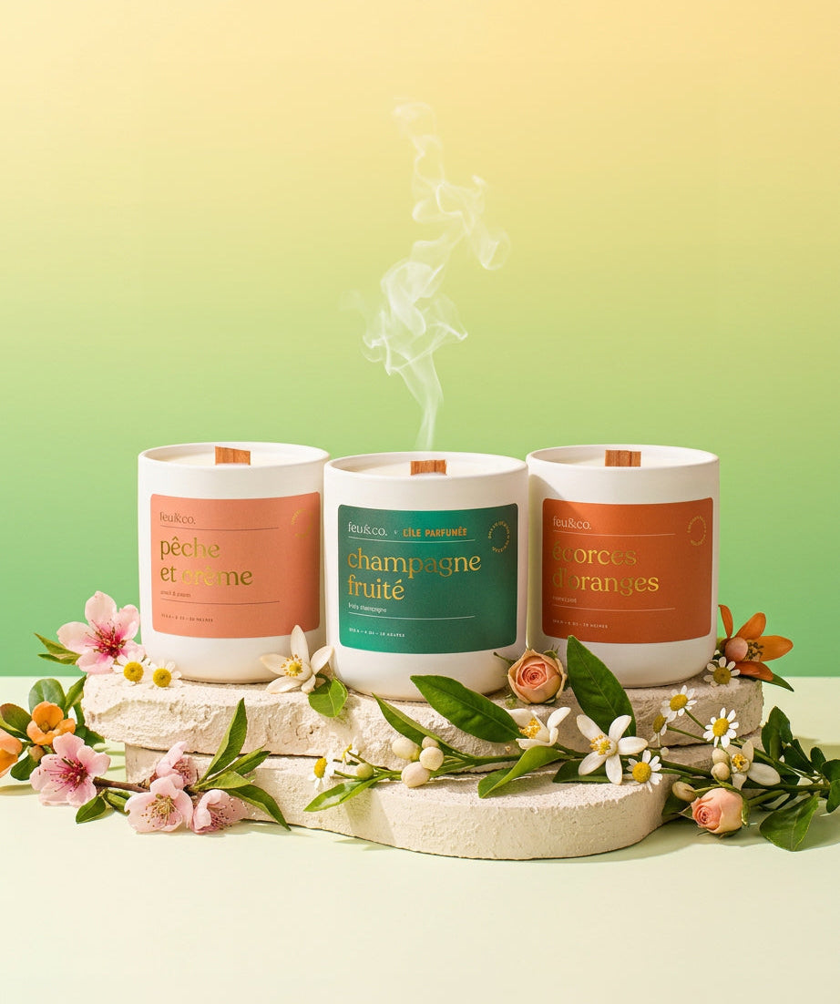 Trio bougies fruitées