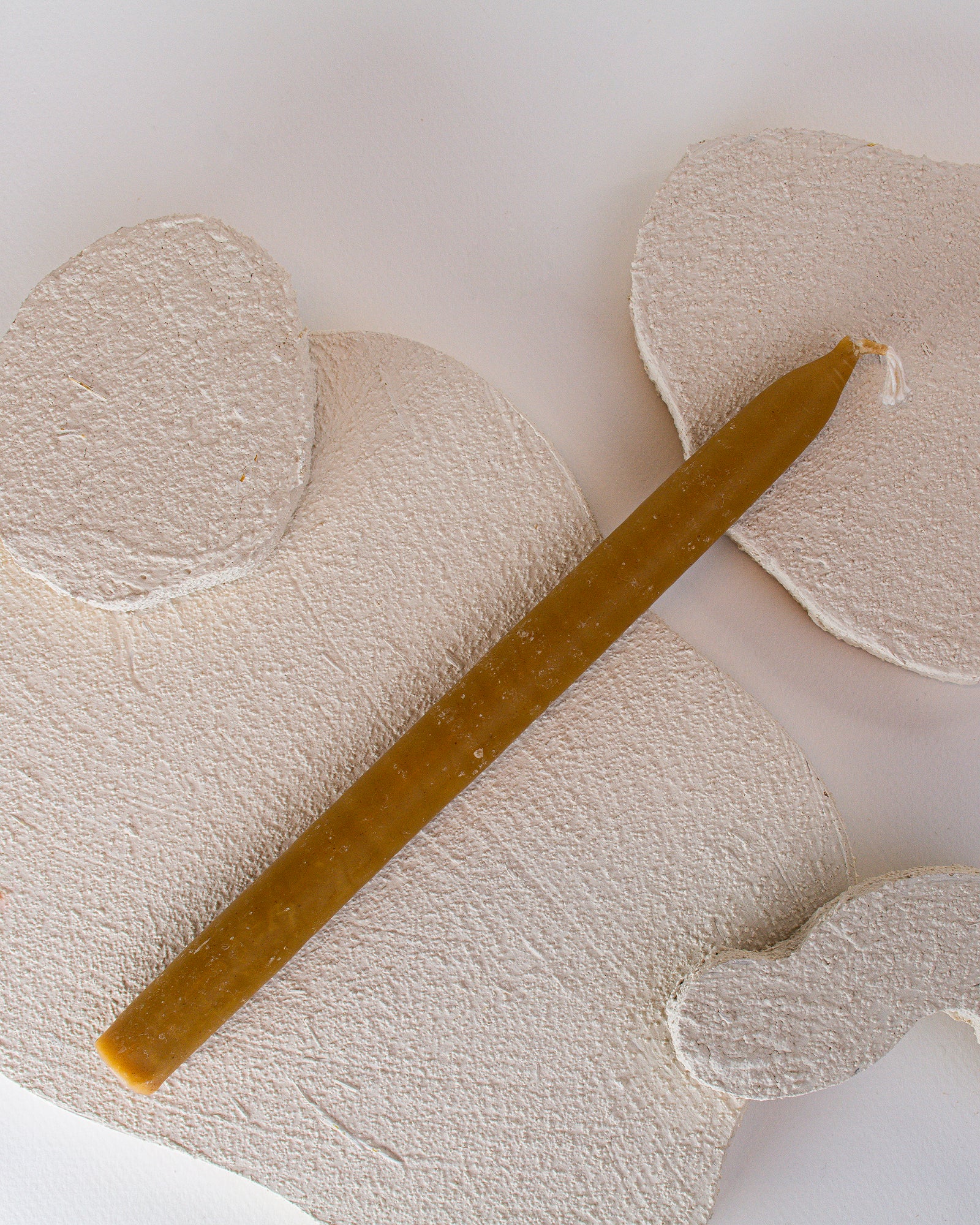 Tapered beeswax candle